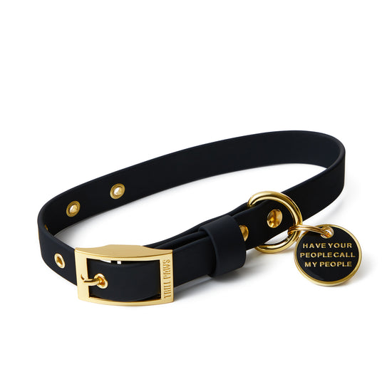 Versace Black Medusa Detailed Dog Collar Black / L